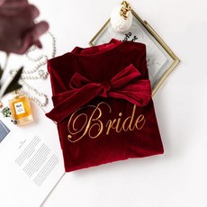 女用優雅絲絨婚禮浴袍 M, 類型01, 1個