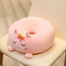 에나수 귀여운 과일동물 도넛 방석, 유니콘, 1개