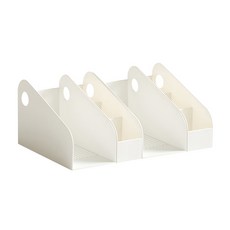 파스텔 책꽂이2p + 연필꽂이 2p 세트, 화이트