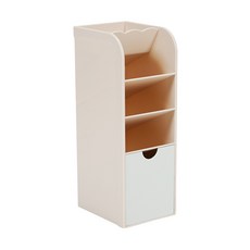 Life Sweet 迷你3格抽屜筆筒架, 白色抽屜 粉色, 1個