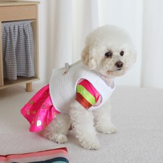 AMYLOVESPET 狗狗保暖福氣背心, 白色