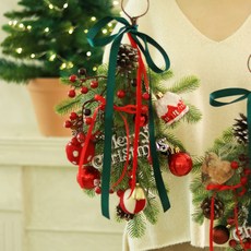 聖誕節快樂富裕壁掛樹花環, 紅色, 1個