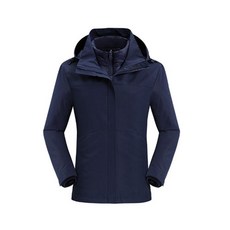 Rion 女款加厚棉質內襯可拆式登山防風外套 JJ159