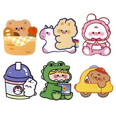 IndiK 可愛的朋友們糖果紙 6種*20入組, 混色, 1組