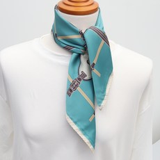 딥톡 패턴 배색 미니 스카프 DT0575