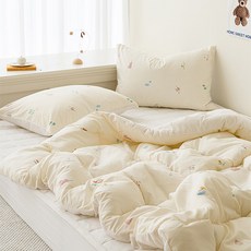 SHEZ HOME 印花極細纖維冬被, CREAM