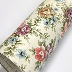 시트나라 浪漫花卉圖案重點裝飾壁貼 55-748, 象牙白 + 白色