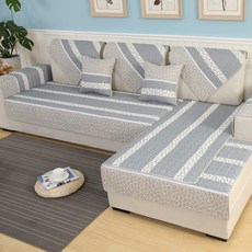 I Love Home 簡約裂紋圖案絎縫沙發墊