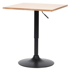 도리퍼니처 메탈 사각 높이조절 테이블, 내추럴