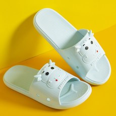 Karis 快樂牛浴室拖鞋 藍色, 1個