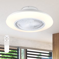 WONHA 家用 辦公室 LED68W 三色變光 吸頂吊扇燈 風扇 + 遙控器套組, 白色