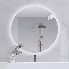 圓形間接照明智慧LED鏡子 500mm, 白色
