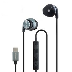 PLEOMAX club 立體聲 C 型開放式手機專用有線耳機, 黑色