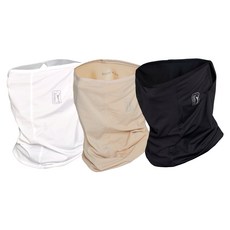 PGA TOUR Cool Drift UV涼感面罩, 3個, 白色+膚色+黑色