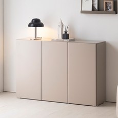 베이지메이트 애니 다용도 2단 낮은 수납장 방문설치, 모카브라운