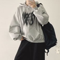 女搖滾情緒寬鬆連帽運動衫(加上抓絨版)