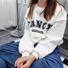 Fancy 兒童冬季刷毛寬版大學T