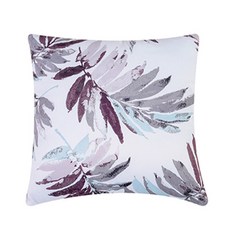 JCP 린넨 컬러 리프 쿠션 커버