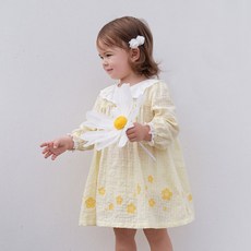 ETTOI 女童莉莉花朵洋裝 + 內搭褲組