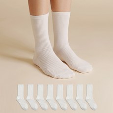 Sockpiens 女款高級超長羅紋長筒襪 8雙