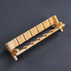 竹子原木茶道杯架工具格子 6層, 單色, 1個