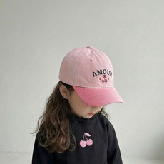 스타빈 아동용 배색컬러 자수 캡모자