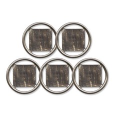 B-Heart 鈕扣 25mm, 鎳色, 5個