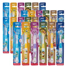 Brush Buddies 兒童角色牙刷套組 6 x 4p, 混色, 1組, 24個裝