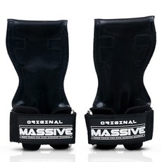 韓國 MASSIVE 原創健身握力護腕 雙手套組, 黑色, 1組