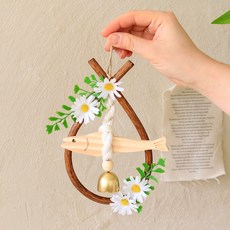 Scent Basket 幸運牛鼻環明太魚避邪門鈴 + 掛鉤磁鐵組, 雛菊