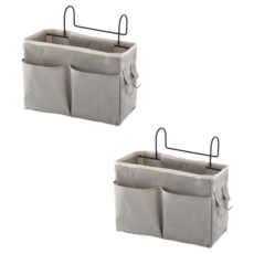 Booth Market 掛式雙口袋收納袋, 2個, 灰色