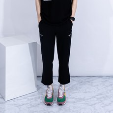 더간지 테이퍼드 카고 밴딩 9부 슬랙스 팬츠