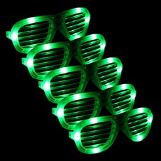 PARTYHAE LED百葉窗眼鏡, 5個, 綠色