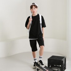 나나주니 남아용 로고더블웨이 5부 상하 세트