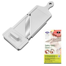 SHIMOMURA 下村 超級食物可調式切片器 SFS102 + 料理用安全手套 M 套組, 單一顏色(切片器), 紅色(手套), 1套