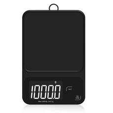 Berthan 居家烘焙 0.1 寬版電子秤, 黑色, BE-SCALE-BK1, 1kg