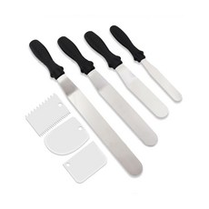 蛋糕製作工具 抹刀4件 + 刮刀3件套組, 混色, 1套