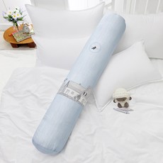 BED&DECO 西西里條紋糖果抱枕套, 藍色