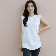 DIAMIGNON 女款透氣Vera圓弧下擺背心T恤