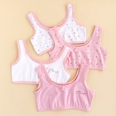 Juniday 女童草莓素色學生內衣4件組