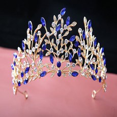 Estella 復古皇冠頭飾 can333, 1個, 藍色