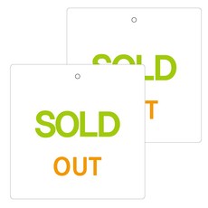 Garden in the City 白色壓克力標誌 180 W-68, 2入, Sold Out