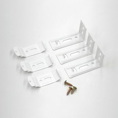 THEONE HOMEDECO 斑馬簾托架 3入 6.8 x 3.7 x 2.7cm + 卡扣 3入 6.9 x 2.3 x 5.2cm + 木螺絲 3入 19mm 套組, 白色, 1套