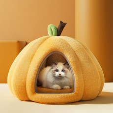 PASTEL PET 寵物南瓜超細纖維寵物窩, 黃色, 1個