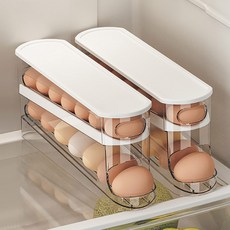 모나코올리브 뚜껑 롤링 계란 디스펜서, 화이트, 2개