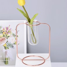 TCR 藝術亮光管狀花瓶, 玫瑰金