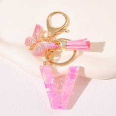 ING Market 粉紅粉紅可愛字母商品掛飾, 1個, V