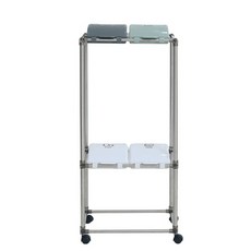 CleanArt Plus 4格回收架, 銀色（框架），灰色，開心果，白色（入口）, 1個