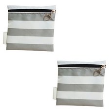 Design's all 防水藥袋 2入, 灰色 粗條紋款