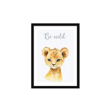 한수오 인테리어 액자 + 포스터 아기표범, 블랙, 1개